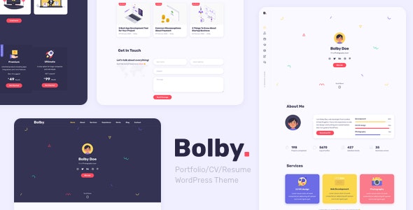 Bolby v1.0.6 – Portfolio/CV/Resume WordPress 主题