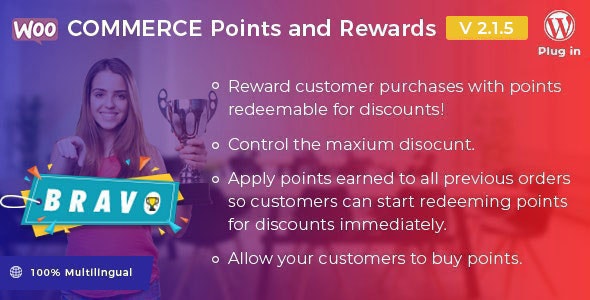 Bravo – WooCommerce Points and Rewards v2.5.7（已汉化） – WordPress WooCommerce积分和奖励插件