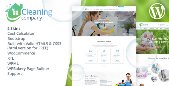 Cleaning Services v3.6 – WordPress 主题 + RTL