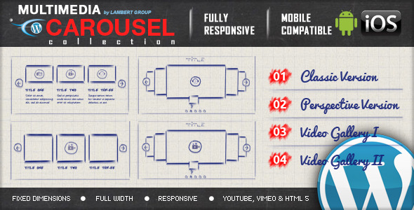 Multimedia Responsive Carousel v2.4 – WordPress 视频库或音频库含插件