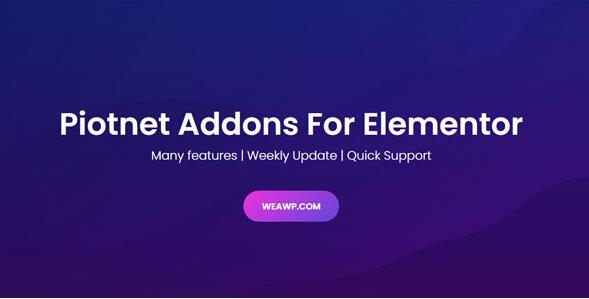 Piotnet Addons Pro For Elementor Pro v7.1.45（已汉化）