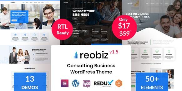 Reobiz v5.1.6（已汉化） – WordPress商务咨询主题