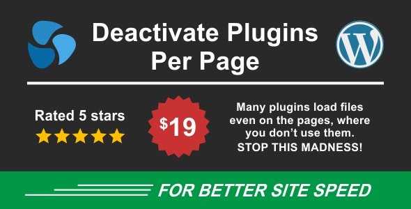 Deactivate Plugins Per Page v1.16.0 – 页面停用插件