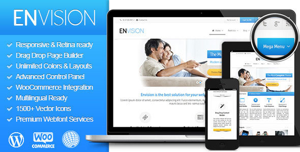 Envision v3.7.0 – WordPress响应式视网膜多用途主题