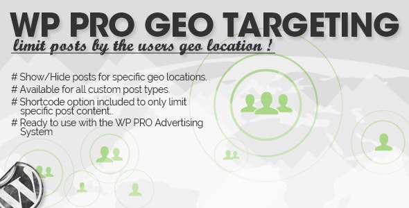 WP Pro Geo Targeting v1.1.9 – WP地理定位插件