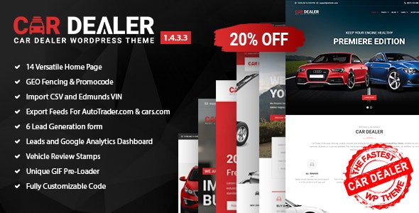 Car Dealer v6.0.5破解版 – WordPress汽车响应式主题