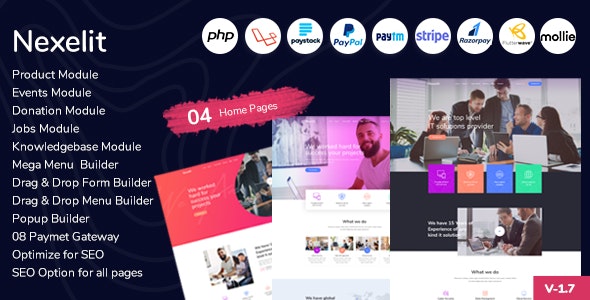 Nexelit v3.8.0 – 多用途网站和业务管理系统 CMS