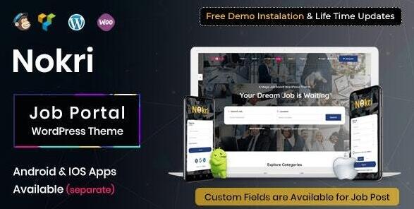 Nokri v1.5.2破解版 – Job Board WordPress主题