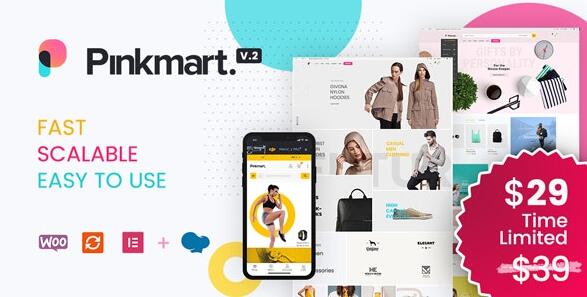 Pinkmart v4.6.1 – WooCommerce的AJAX主题