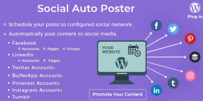 Social Auto Poster v5.4.1（已汉化）- WordPress自动发布内容到社交网络