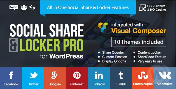 Social Share & Locker Pro v7.8破解版 – 在社交上分享。WordPress 上的网络