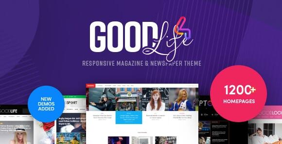 GoodLife v4.6.0破解版 – WordPress杂志和报纸主题