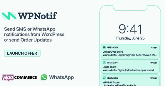 WPNotif v3.0.1（已汉化） – WordPress 短信和WhatsApp通知插件