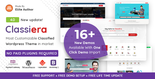 Classiera v4.0.24 – 分类广告 WordPress 主题