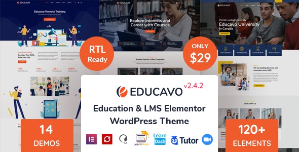 Educavo v3.1.9 – WordPress教育主题