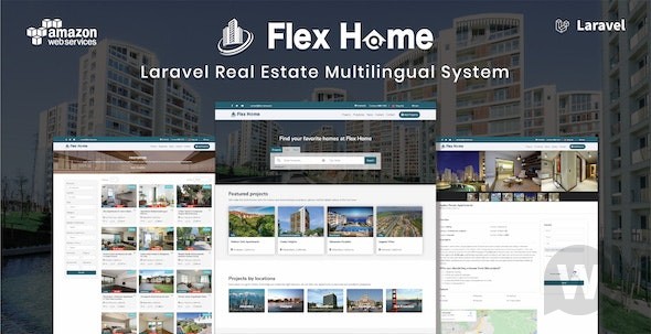 Flex Home v2.54.0（已汉化） – Laravel房地产网站源码