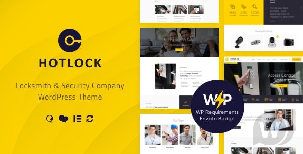 HotLock v1.3.9 | 锁匠和安全系统 WordPress 主题 + RTL