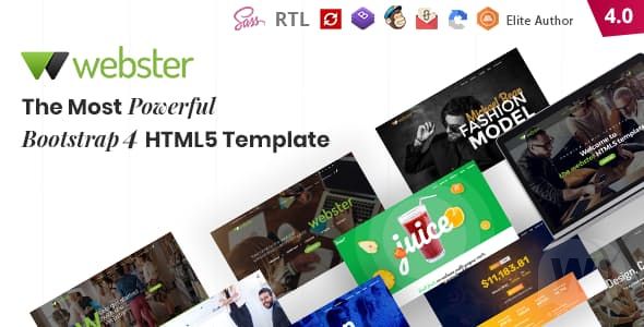 Webster v5.0.0 – 响应式多用途 HTML5 模板