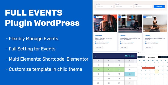 FullEvents v1.1.5 – WordPres事件插件