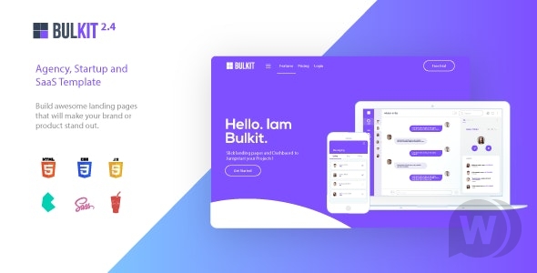 Bulkit v5.3.0 – 软件的 HTML 登陆页面