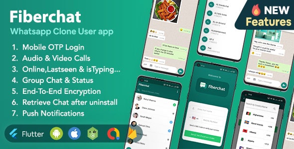 Fiberchat v2.0.9 – Whatsapp Clone Full Chat & Call App