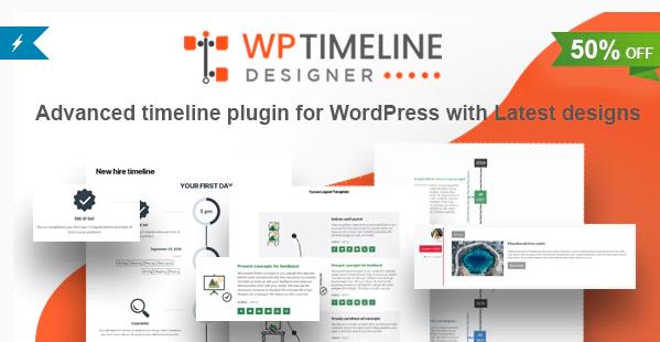 WP Timeline Designer Pro v1.4.6 – WordPress时间轴插件