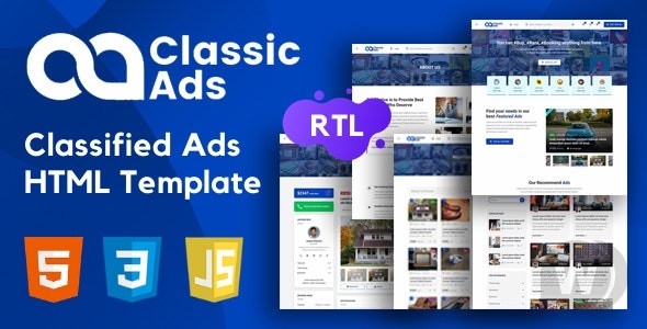 Classicads v1.3 – 分类广告 HTML 模板