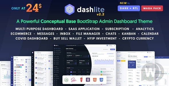 DashLite v3.2.3 – Bootstrap 响应式管理面板模板