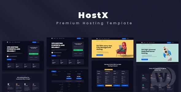 HostX v2.2.1 – 高级托管模板