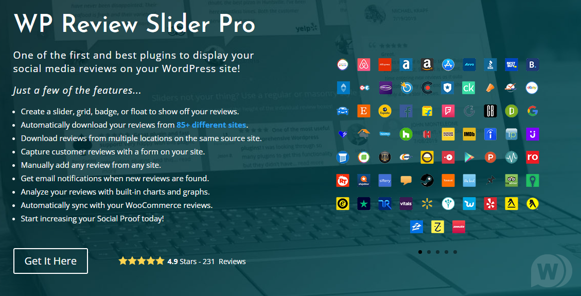 WP Review Slider Pro (Premium) v12.1.9（已汉化）