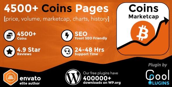 Coins MarketCap v5.5.9（已汉化90%） – WordPress加密货币插件