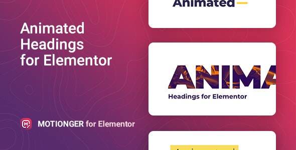 Motionger v2.0.3 – Elementor 的动画标题