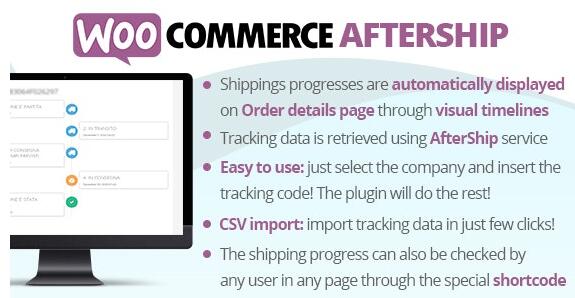 WooCommerce AfterShip v9.1 – 跟踪运输情况插件