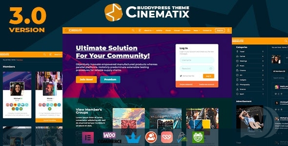 Cinematix v3.2 – BuddyPress 社区主题