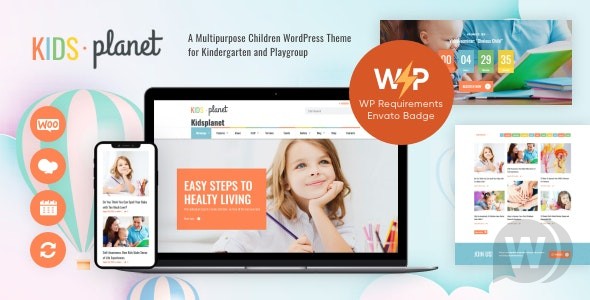 Kids Planet v2.2.9（已汉化） – 儿童幼儿园和游戏组 WordPress 主题