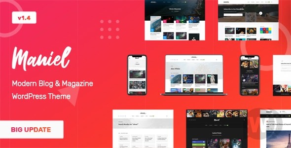 Maniel v1.5 – 博客和杂志的 WordPress 主题