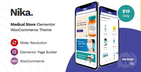 Nika v1.1.12 – Elementor WooCommerce 医学主题