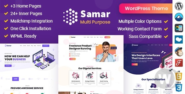 Samar v2.0 – 创意机构 WordPress 主题