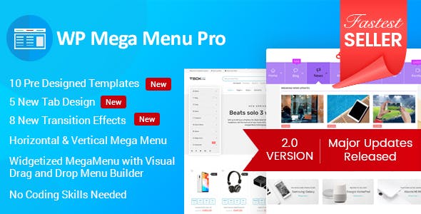 WP Mega Menu Pro v2.1.7 – WordPress的响应式Mega Menu插件