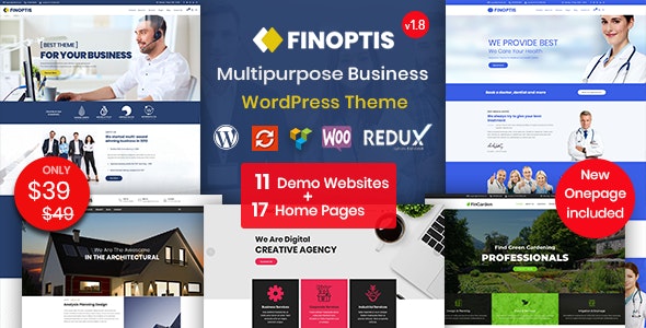 Finoptis v2.6.4 – 多用途商业 WordPress 主题