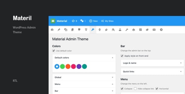 Materil v3.2 – WordPress 材料设计管理主题