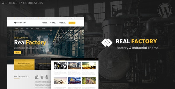 Real Factory v1.4.3 – WordPress工厂/工业/建筑主题