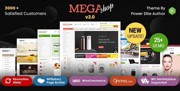 Mega Shop v2.0 – wordpress 电子商务主题