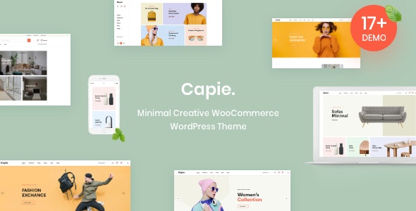 Capie v1.0.29 – 最小的创意 WooCommerce WordPress 主题