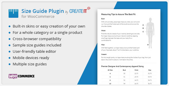 WooCommerce Product Size Guide v4.3 – WooCommerce 产品尺寸指南插件