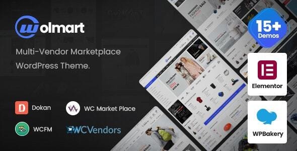 Wolmart v1.8.8（独家破解） – 多供应商市场 WooCommerce 主题