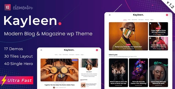 Kayleen v2.3.0 – 博客和杂志的 WordPress 主题