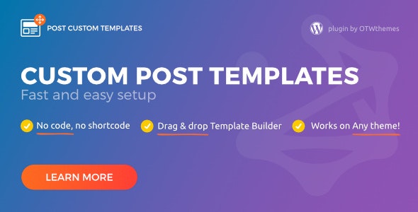 Post Custom Templates Pro v1.17（已汉化） – WordPress 单页面自定义模板插件