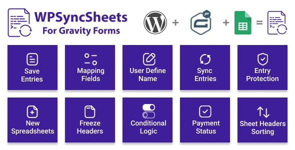 WPSyncSheets For Gravity Forms v4.8（已汉化） – Gravity  Google 电子表格插件