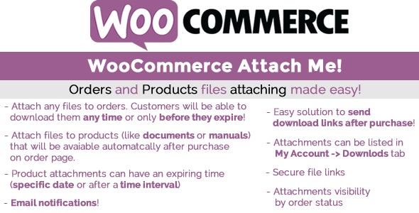 WooCommerce Attach Me! v24.7 – WooCommerce 订单的附加文件